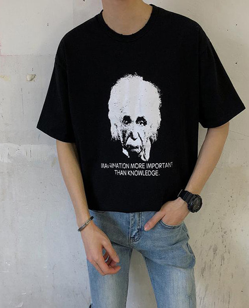 제이시스템 디자인 아인슈타인로고 티셔츠 2컬러