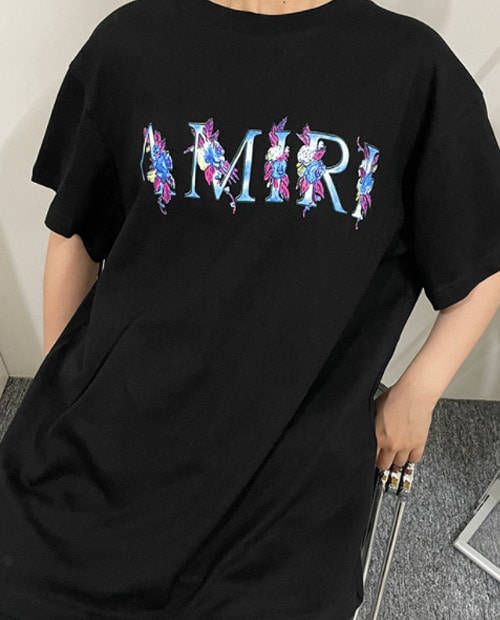 AMIRI 파트 플라워 티셔츠